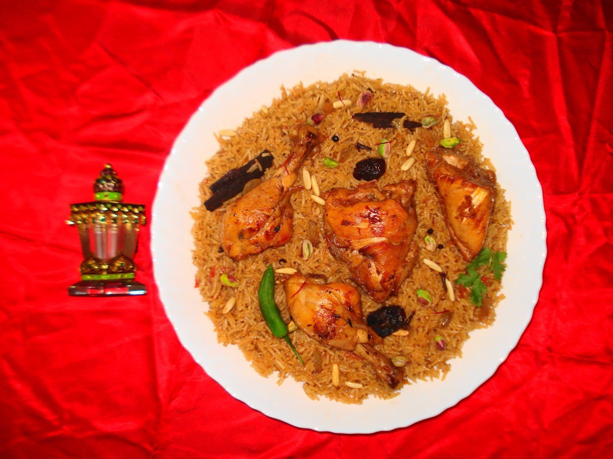 Chicken machboos with spiced rice