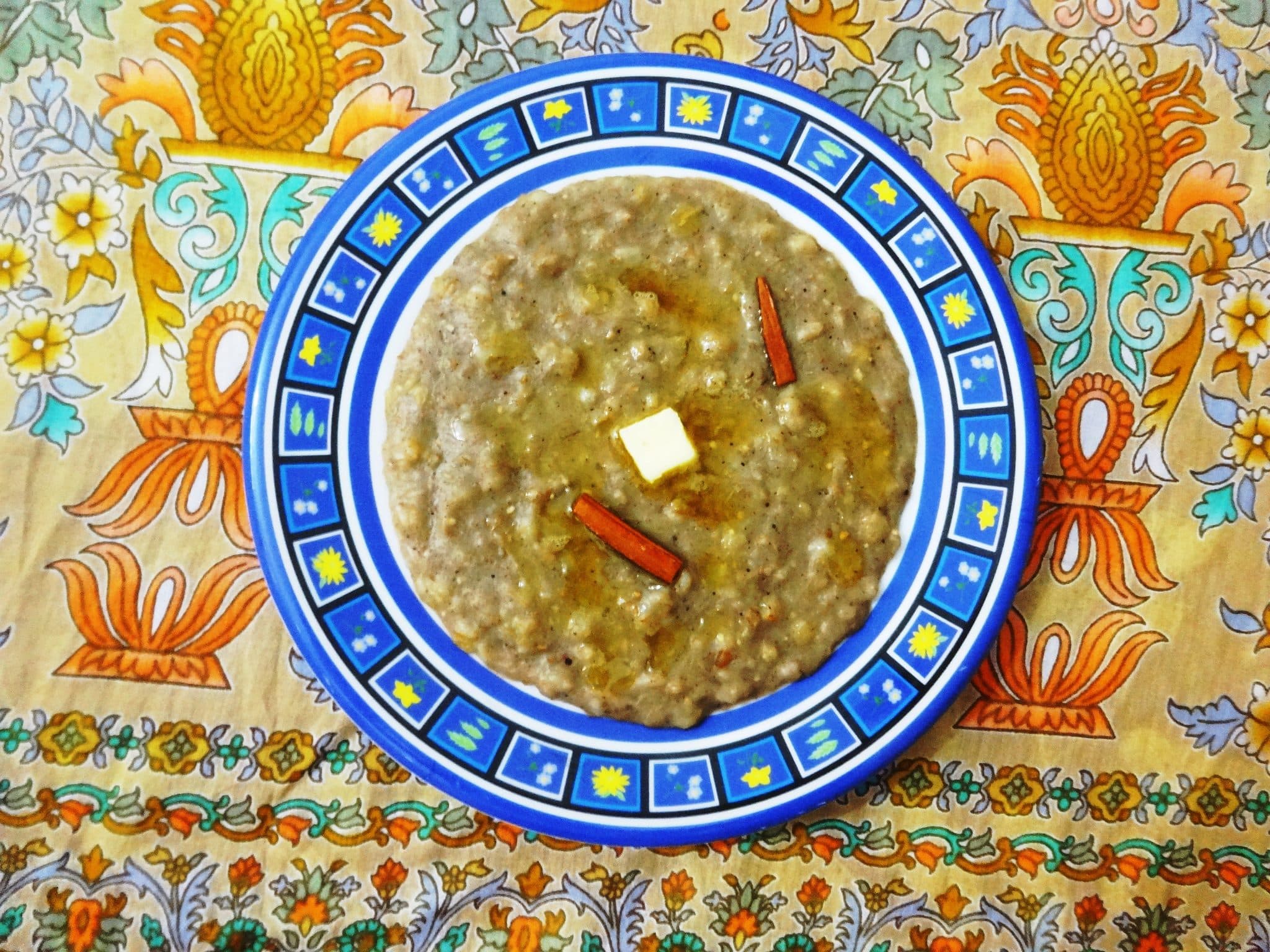 Bowl of harees with ghee