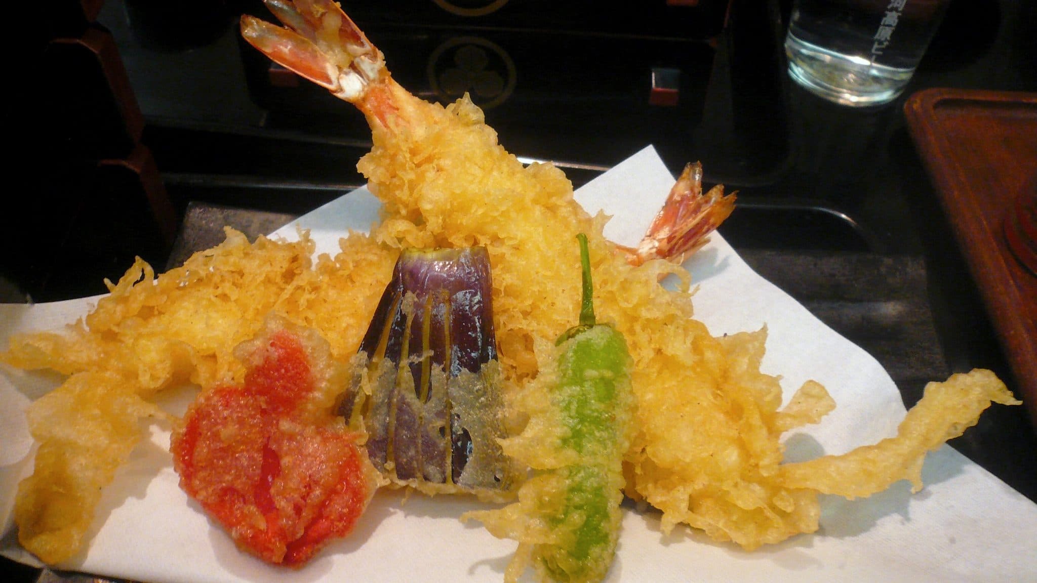 Prawn and vegetable tempura