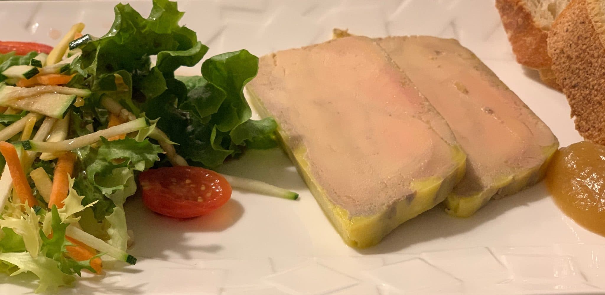 Foie gras terrine with salad