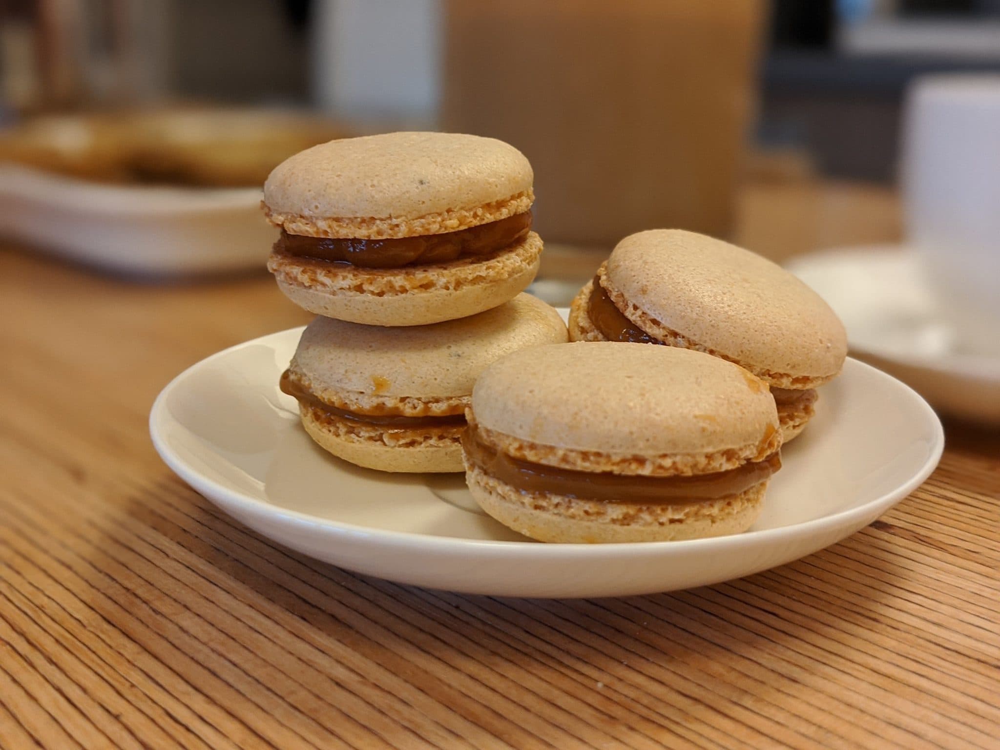 French macarons on a plate